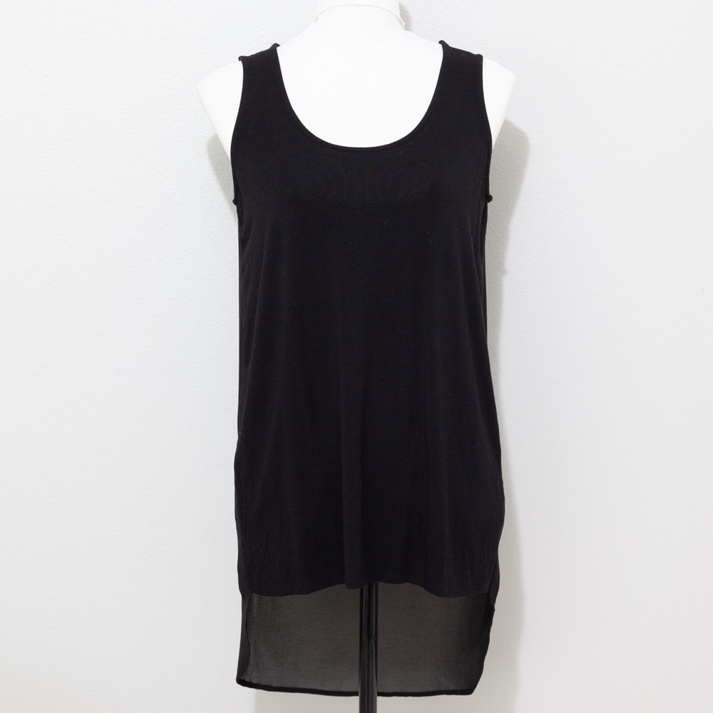 Saks Fifth Avenue Black Label Women's Sleeveless Sheer Mesh Back Tank Top Size S